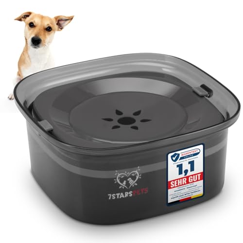 7STARSPETS Wassernapf für Hunde Ohne Sabbern - 2L - Auslaufsicher für Hunde - Trinknapf Hund Anti Schlabber für Reisen & Unterwegs & Zuhause von 7STARSPETS