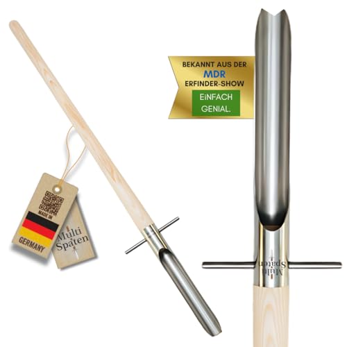 7in1 Multispaten Der Unkrautstecher mit langem Stiel 115cm [Made IN Germany] Löwenzahnstecher zum entfernen der kompletten Unkraut Wurzel [RÜCKENSCHONENDES & SEHR STABILES Unkraut entferner Gerät] von 7in1 Multispaten