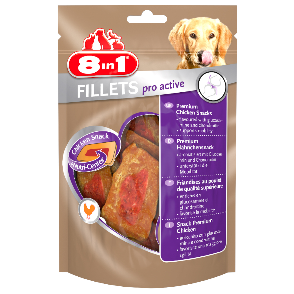 3 + 1 gratis! 4 x 80 g 8in1 Fillets Pro - Active von 8in1