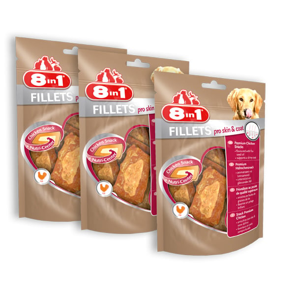 8in1 Fillets pro Skin & Coat 3 x Größe S von 8in1