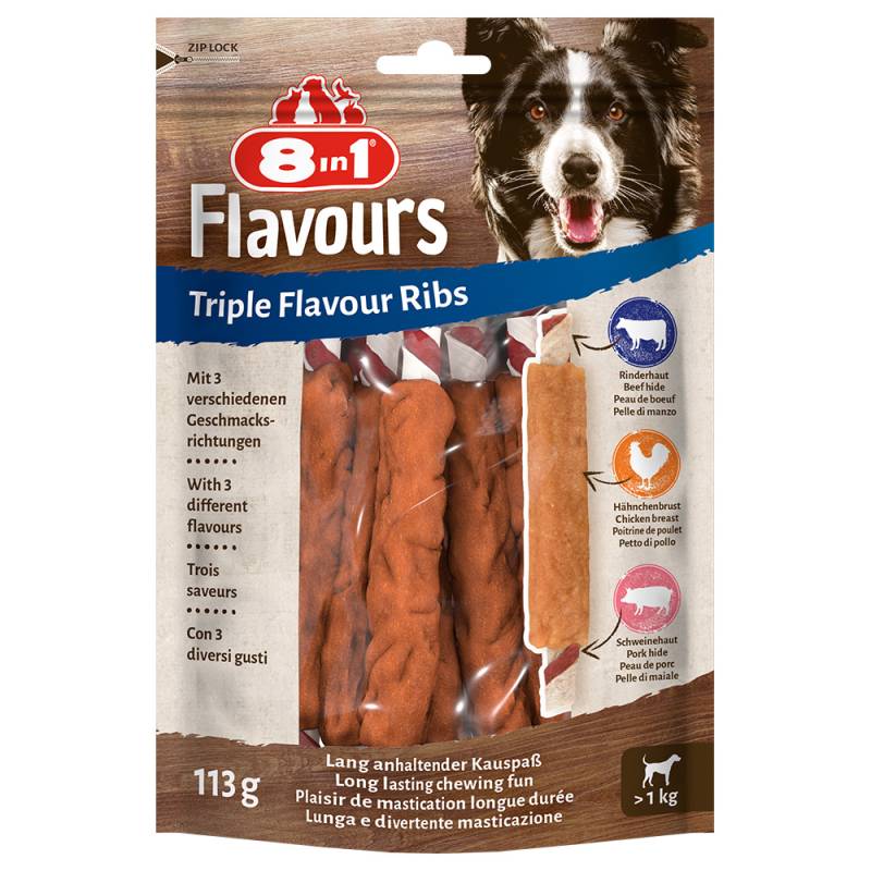 8in1 Triple Flavour Ribs Kaustangen - Sparpaket: 3 x 6 Stück von 8in1