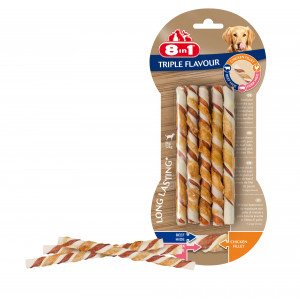 8in1 Triple Flavour Sticks Hundesnacks 3 Packungen von 8in1