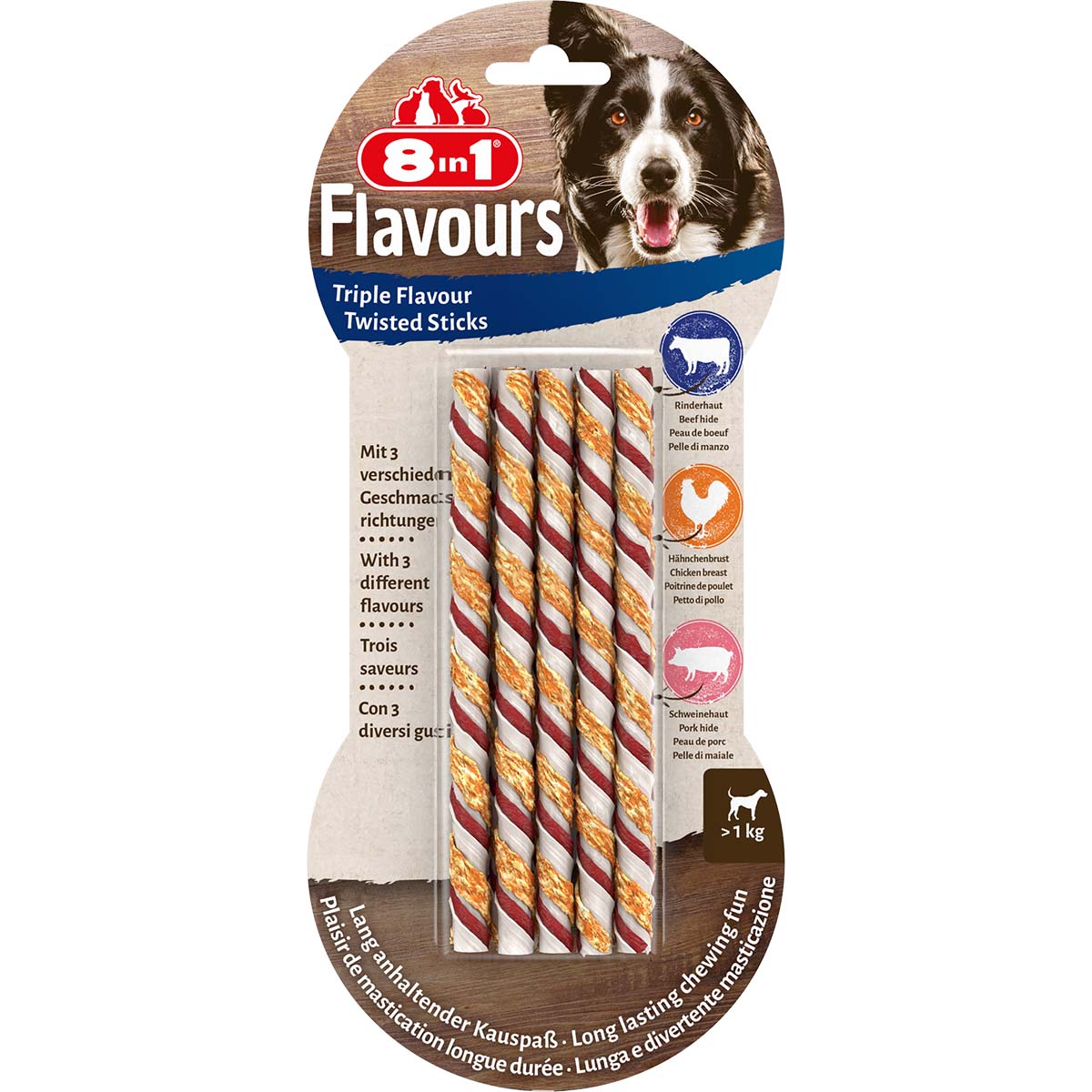 8in1 Triple Flavour Twisted Sticks 10 Stück von 8in1