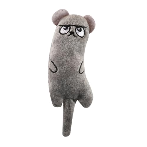 95sCloud-1 Katzenminzen Spielzeug, Plüsch Katzenspielzeug Spielzeug Katze Catnip Toy Plüsch Katzenkissen Interaktives Spielzeug für Katzen und Kätzchen (Grey) von 95sCloud-1