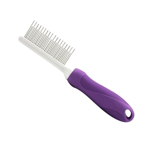 95sCloud-1 Pet Grooming Kamm, Hundebürste & Katzenbürste mittel bis langhaar Shedding Kamm Werkzeug Pudel Comb Katze Hund Pflege Kamm (Purple, 20x4.6x2.6cm) von 95sCloud-1