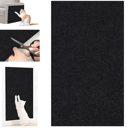 DIY Climbing Cat Scratcher Trimmable Cat Wall Scratcher Katze Kratzschutz Katzenkratzmatte Kratzmatte für Katze Katzenkratzmatte für Sofa Möbel Tür Kratzschutz 100 × 30 cm (Black) von 95sCloud-1