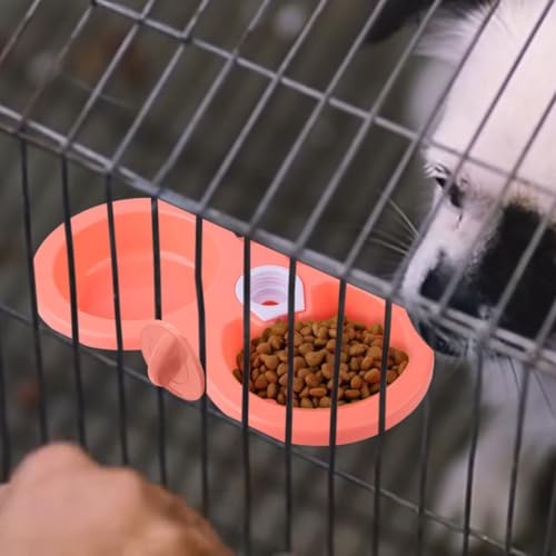 Doppelte hängende Hundenapf Futternapf Katze Katzennäpfe für Katzen Katzenschalen katzenschüssel, Doppelnapf für Katzen Futternäpfe Katzenfutter Wandmontage, Reduce Pets Neck Pain (Pink) von 95sCloud-1