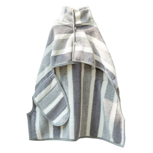 Hundebademantel Mantel, Super Saugfähig Hundebadetuch Haustier Bademantel für Kleine, Mittlere Hunde Verstellbare Hundetrockenhandtuch für Haustier Welpen Bad, Schwimmen, Grooming (Light Gray, L) von 95sCloud-1