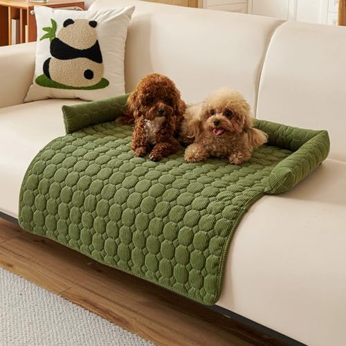 Hundebetten Hundekissen Sofaschutz, Hundedecke Sofa, Sofaschutz Hund Hundebett, Couchkissen Hundekissen, Hundekissen Hundematte Flauschiges Hundebett Für Große, Mittelgroße & Kleine (Green) von 95sCloud-1