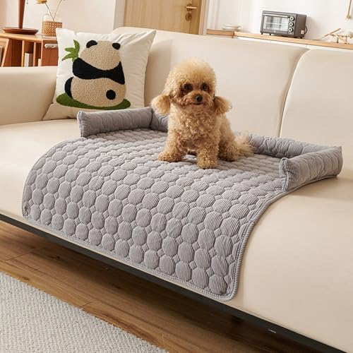 Hundebetten Hundekissen Sofaschutz, Hundedecke Sofa, Sofaschutz Hund Hundebett, Couchkissen Hundekissen, Hundekissen Hundematte Flauschiges Hundebett Für Große, Mittelgroße & Kleine (Light Gray) von 95sCloud-1