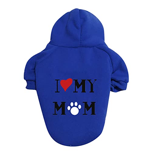 Hundepullover Fleece Pullover Hunde Hoodie Pyjama Katzenpullover Kapuzen Haustier Kleidung Hundepullover für kleine mittelgroße Hund Französische Bulldogge Kleidung für kleine-große Hunde (Blue, 8XL) von 95sCloud-1