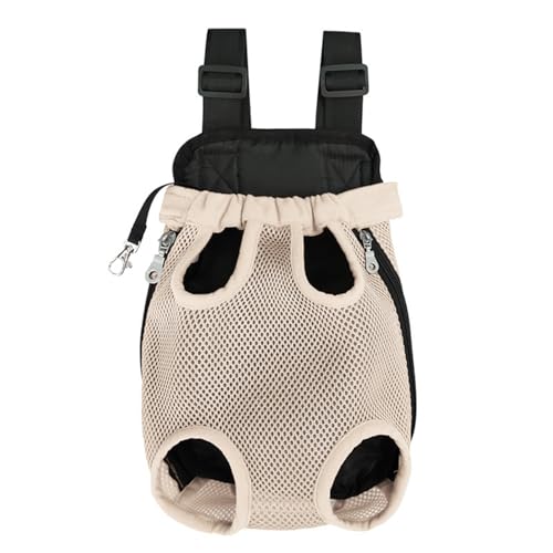 Katzentragerucksack Hundetragerucksack Haustierrucksack, Legs Out Hundetransporter, Haustier-Vorder- und Rückentrage, Head-Out-Welpenrucksack für Wanderungen, Reisen, Camping im Freien (Beige) von 95sCloud-1