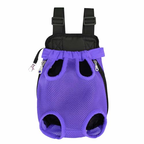 Katzentragerucksack Hundetragerucksack Haustierrucksack, Legs Out Hundetransporter, Haustier-Vorder- und Rückentrage, Head-Out-Welpenrucksack für Wanderungen, Reisen, Camping im Freien (Dark Purple) von 95sCloud-1