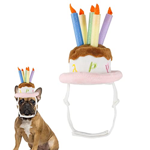 A/R Dog Birthday Party Supplies Birthday Hut,Reusable Birthday Cake Shaped Pet Hat - Soft Stuffed Dog Cat Birthday Hat for Birthday Party Supplies Grooming Accessories von A/R