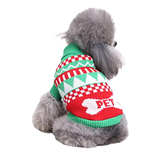 A/R Hundepullover für Weihnachten, Hunde, Weihnachtsferien, Kostüme, weich, warm, Wintermantel, gestrickte Hundekleidung für drinnen und draußen, Spaziergänge von A/R