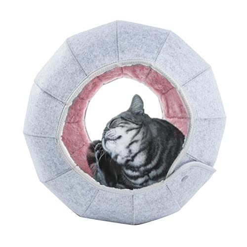 A/R Shell-Katzenbett,Kätzchenbett Shell Katzenbett - Katzenhaus Indoor-Katzenspielzeug Ball Weiche Katzenhöhle & Faltbarer Haustier-Tunnelschlauch Eigentumswohnungen, multifunktionales lustiges von A/R