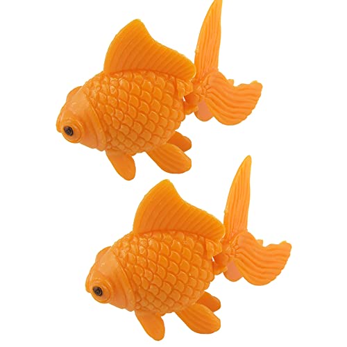 A ABSOPRO 2 Satz Aquarium Schwimmender Goldfisch Ornament Kunststoff Orange von A ABSOPRO