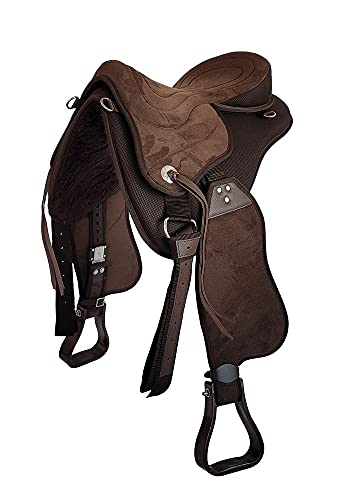 A&M Reitsport Baumloser Wanderreit Sattel Liberty Braun + Fender + Steigbügel NEU, Größe:16 Zoll von A&M Reitsport