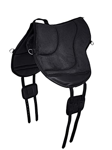 A&M Reitsport Reitpad, Bareback Pad mit Klettkissen, baumloser Sattel 1060, Neu, Farbe:Schwarz von A&M Reitsport