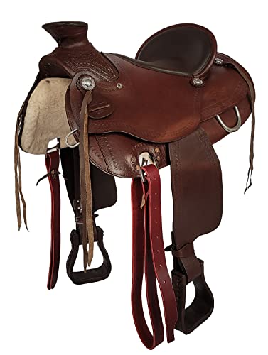 A&M Reitsport Westernsattel Kuba aus Büffelleder hoher Qualität Neu Roping Sattel, Größe:16 Zoll von A&M Reitsport