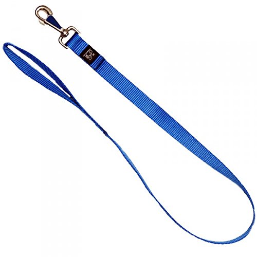 Kurzleine, 1 Meter Hundeleine Uni Blau, 100 cm, 20 mm - passend zu den Feltmann Hundegeschirren von A. Hoffmann GmbH