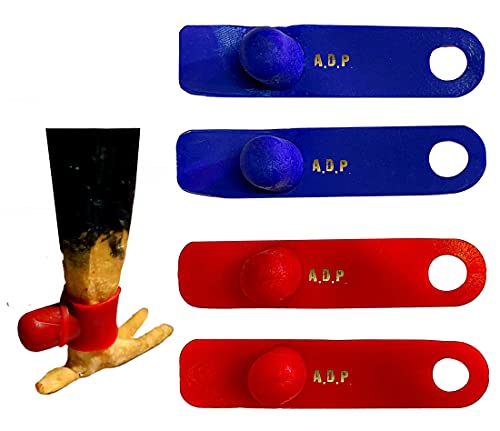 A.D.P. R2 Chicken Supplies Sporen & Leg Protect Rot Blue 2 Paar Hahn Booster Schutz Kampf Hahn Gamefowl Schutz Hühner Hühner Henne Botas para GALLOS Zucht, Best Rubber von A.D.P.