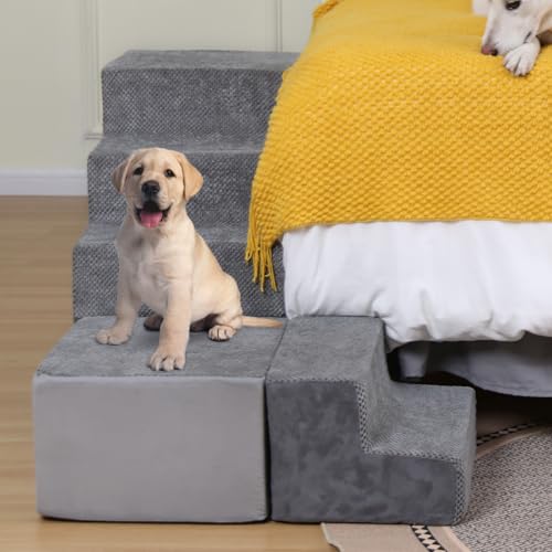 Hundetreppe für Hochbetten, Multifunktionale L-förmige Haustiertreppe für Hunde von A.FATI