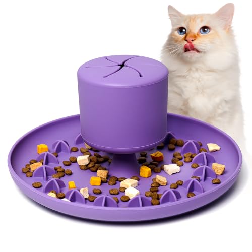 AAA AMUSANG Cat Slow Feeder Bowl Puzzle Toy Purple von AAA AMUSANG