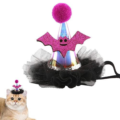 AAKOMA Halloween-Haustierkostü,Hunde-Bandana-Kostü für Halloween- - Weiches Halloween-Haustierkostü -Zubehör mit Fledermaus-Kürbis-Muster, Kostümgeschenk für Hundeliebhaber von AAKOMA