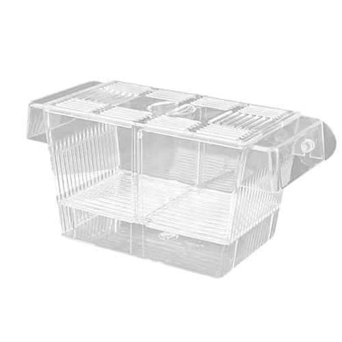 Fisch Isolation Box, Kristall Acryl Fisch Züchter Box, Aquarium Züchter Fisch Boxen, Fisch Akklimation Box Kinderzimmer für Baby Fisch Garnelen Betta, Guppy, Verletzte Hatchery Inkubator Züchter Boxen von AAKOMA