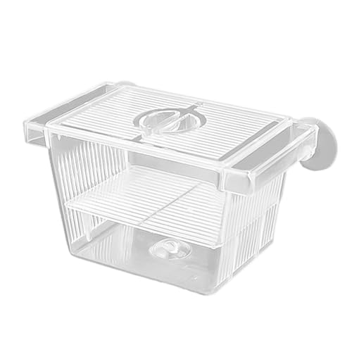 Fisch Isolation Box, Kristall Acryl Fisch Züchter Box, Aquarium Züchter Fisch Boxen, Fisch Akklimation Box Kinderzimmer für Baby Fisch Garnelen Betta, Guppy, Verletzte Hatchery Inkubator Züchter Boxen von AAKOMA