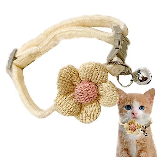 AALLYN Blumenhalsbänder für Haustiere - Breakaway Katzenhalsbänder Blumen mit Glocke | Sommerblumenmuster-Halsband für Haustiere, tägliche und sommerliche Dekoration von AALLYN