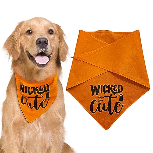 AALLYN Hunde-Bandanas Halloween,Halloween-Hunde-Bandanas | Hunde-Welpen-Lätzchen | Bequemes, atmungsaktives Haustier-Halstuch, Halloween, für mittelgroße und große Hunde, Haustiere, Welpen zu allen von AALLYN