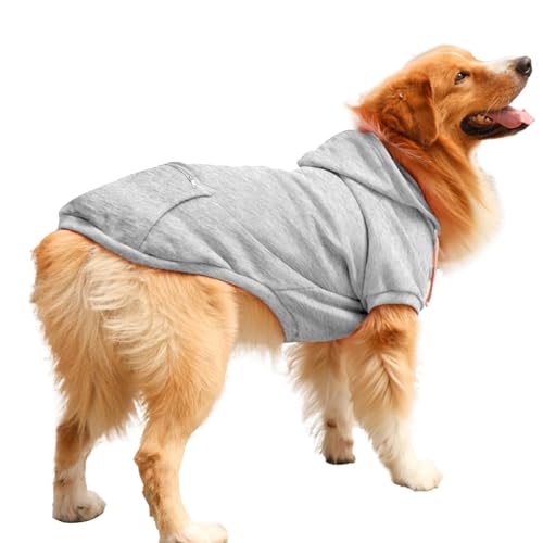 AALLYN Hunde-Kapuzenpullover für große Hunde, Selbstklebendes Hunde-Sweatshirt mit Tasche, Trendige Hundekleidung, gemütliches Hundezubehör für Welpen, Spaziergänge, Bewegung von AALLYN