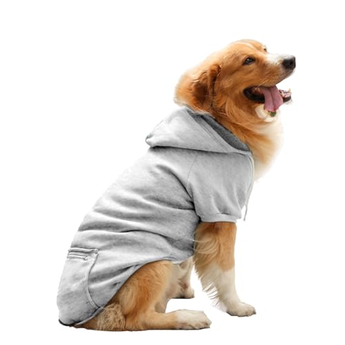 AALLYN Hunde-Kapuzenpullover für große Hunde - Selbstklebende Hoodies für Hunde mit Tasche - Warme Haustierkleidung, Trendiger Hundemantel, modische Hundekleidung für Hunde, Welpen, Spaziergänge von AALLYN