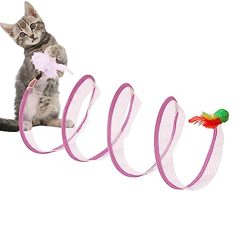 Haustier-Tunnelspielzeug für den Innenbereich - Katzen-Haustier-Innentunnel,Zusammenklappbares Pet Tube Interaktives Spielspielzeug mit Ball, Pet Adventure Tunnelspielzeug für Hunde, Aallyn von AALLYN