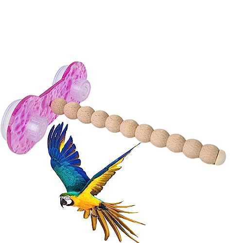 Holzpapageien-Spielständer, Papageienkäfig-Trainingssitzstangen, Tragbare Vogel-Reisesitzstangen, Vogeltrainingsständer für Sittiche, Schwalben, Spatzen, Nymphensittiche Aallyn von AALLYN