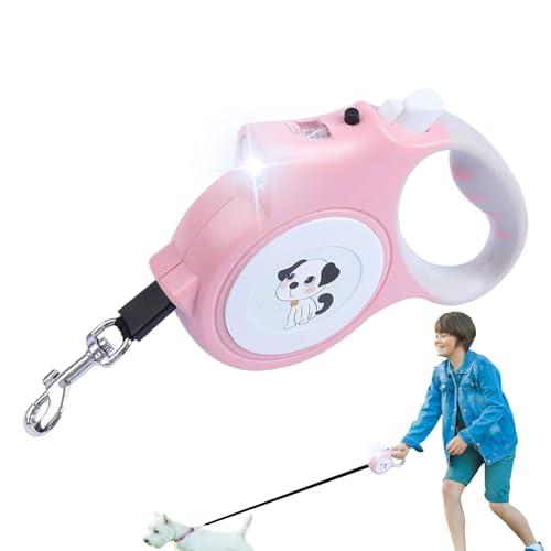 Hundeleine mit Licht - Beleuchtete Teleskopleine mit LED-Licht und Griff,Outdoor-Hundebedarf für Reisen, Spaziergänge, Camping, Ausflüge, Festivalparaden Aallyn von AALLYN