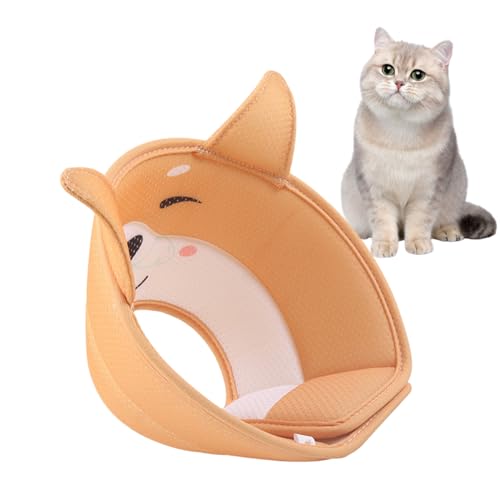 Kegel für Katzen | Weiches Katzen-Donut-Halsband mit niedlichem Tiermuster - Hunde-Donut-Halsband für Katzen und Hunde, Kätzchen-Kegel, Katzen-Donut, schützt Wunden Aallyn von AALLYN