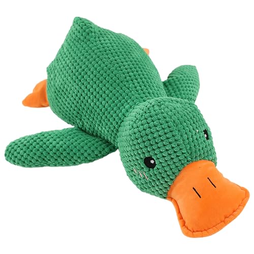 The Mellow Dog Calming Duck Dog Toy | 1/3 Stück beruhigendes Enten Hundespielzeug | Gefülltes Enten Hundespielzeug mit Quietscher | Kreatives süßes Enten Plüsch Kauspielzeug für Hunde, Heimtierbedarf von AALLYN