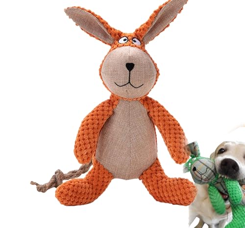 AAPIKA RobustRabbit - Entwickelt für schwere Kauer, robustes Kaninchen-Hunde-Kauspielzeug, unzerstörbares Plüsch-Hundespielzeug für aggressive Kauer (A) von AAPIKA