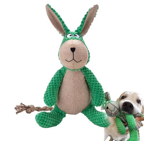 AAPIKA RobustRabbit - Entwickelt für schwere Kauer, robustes Kaninchen-Hunde-Kauspielzeug, unzerstörbares Plüsch-Hundespielzeug für aggressive Kauer (B) von AAPIKA