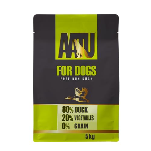 AATU 80/20 Hundefutter - Trocken Getreidefrei - Verschiedene Größen und Geschmacksrichtungen, Hoher Fleischanteil und ohne künstliche Geschmacksverstärker, 5kg von AATU