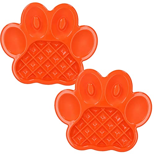 AB Tools Interaktives Futterzubehör für Hunde, für schnelles Fressen, Orange, 2 Stück von AB Tools