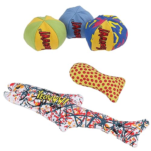 AB Tools Katzenminze Katzenspielzeug Bundle, Pollock Fisch, Stinkie und meine Katzen Bälle Katzenspielzeug Spielzeug Geschenk von AB Tools