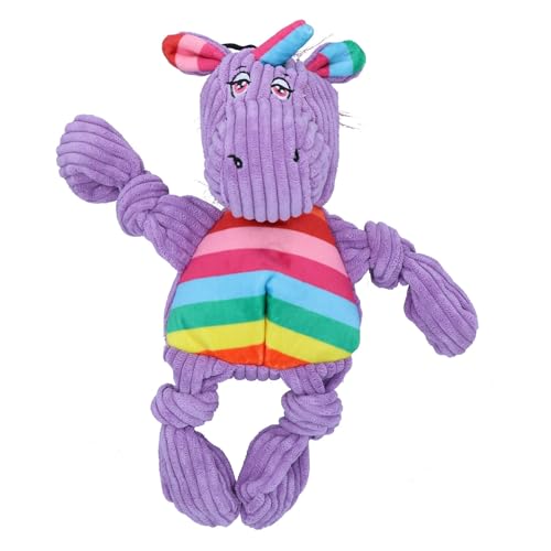 AB Tools Kleines lila Einhorn-Knottie-Plüsch-Spielzeug für Hunde, Welpen, 10 x 15 x 24 cm von AB Tools