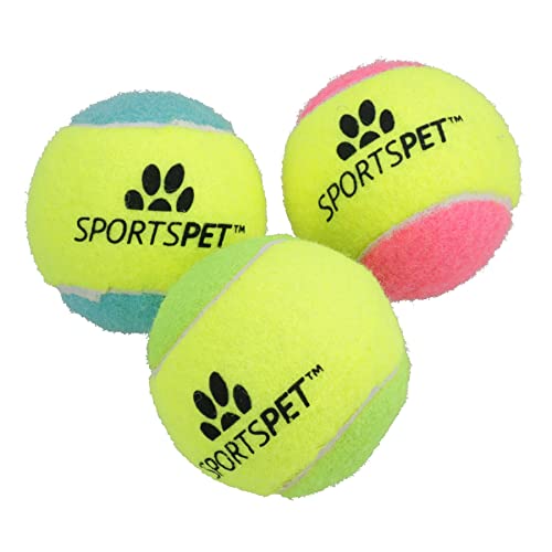 AB Tools Quietschende Tennisbälle, für Welpen, Hunde, zum Apportieren, 6,5 cm, 3 Stück von AB Tools