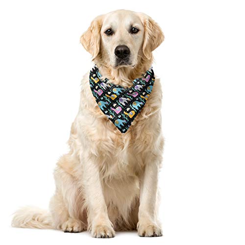 ABAKUHAUS Alpaka Haustier Bandana, Orient Fluffy Tiere Kaktus, 40x40 cm, Koksgraue Multicolor von ABAKUHAUS