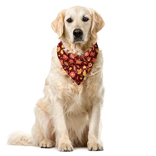 ABAKUHAUS Blumen Haustier Bandana, Fiery Blumen Konzept, 40x40 cm, Mehrfarbig von ABAKUHAUS