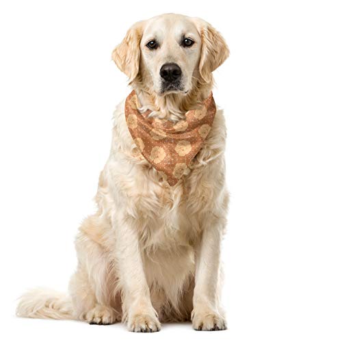 ABAKUHAUS Blumig Hundehalsband Bandanas, Orange Pfirsich von ABAKUHAUS